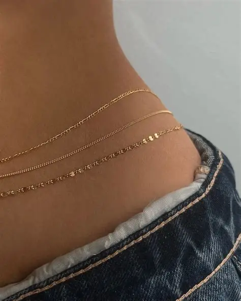 Thin Gold waist chain (2) Thin Gold waist chain (2)